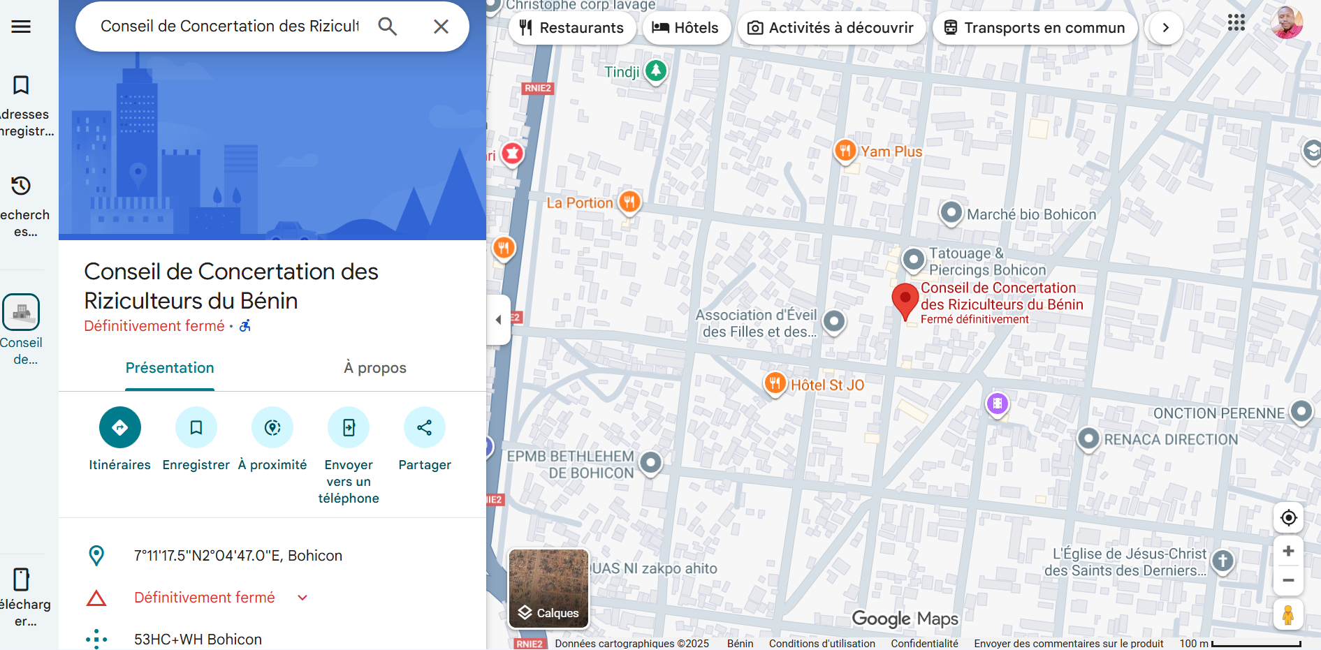 Emplacement du siège CCR-B